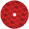 3-1/4" Red Round Reflector wit