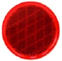 3" Red Round Self-Adhesive Ref