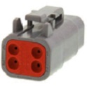 4 pos.Plug DTM Series socket s