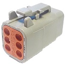 6 pos.Plug DTM Series socket s