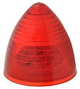 2 1/2" Red LED Beehive Marker Clearance Light, 9 Diode