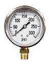 2-1/2" Liquid Filled Gauge with 1/4" Brass Connection, 0-300 PSI