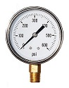 2-1/2" Liquid Filled Gauge with 1/4" Brass Connection, 0-600 PSI