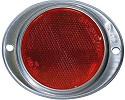 3" Red Round Reflector with Ov
